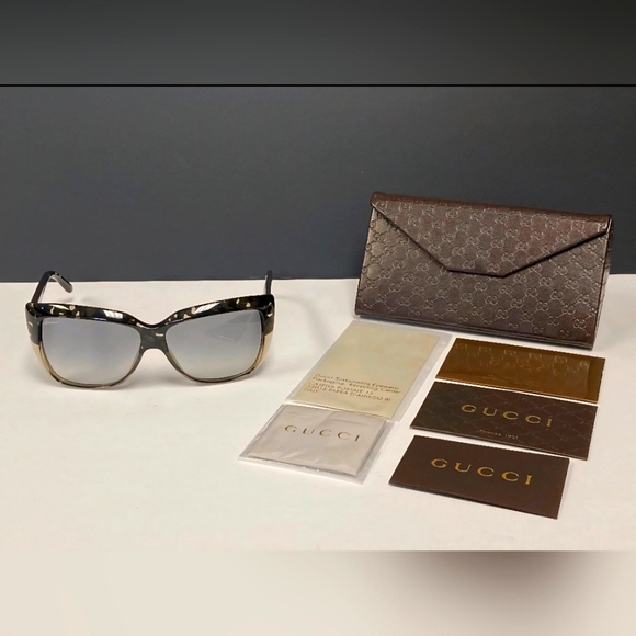 NEW Gucci Women's Havana Sunglasses. W Papers And Pouch. 3585/S3C800 - Picture 1 of 9